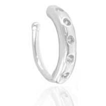 Piercing De Pressão Prata Legitima 925 Argola Cravejado