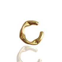 Piercing de pressão tubular modelado banhado ouro 18K Piercing de pressão tubular modelado banhado ouro 18K