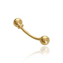 Piercing De Sobrancelha Curvo Eyebrow Bola 3mm Ouro 18k 750 c/ Estojo e Certificado Piercing De Sobrancelha Curvo Eyebrow Bola 3mm Ouro 18k 750 c/ Estojo e Certificado