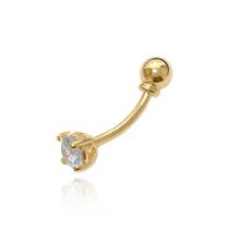 Piercing De Sobrancelha Curvo Eyebrow C/ Zircônia 3mm Ouro 18k 750 Acompanha Estojo e Certificado Piercing De Sobrancelha Curvo Eyebrow C/ Zircônia 3mm Ouro 18k 750 Acompanha Estojo e Certificado