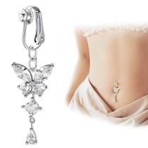 Piercing De Umbigo Borboleta Pressão Sem Furo Top Mod8 Piercing De Umbigo Borboleta Pressão Sem Furo Top Mod8