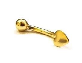 Piercing De Umbigo Coração Em Ouro 18K 750