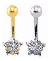 Piercing De Umbigo Dourado Ou Prata Estrela Pequeno Delicado Piercing De Umbigo Dourado Ou Prata Estrela Pequeno Delicado