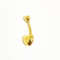 Piercing De Umbigo Em Ouro 18k Com CoraÃÃo Piercing De Umbigo Em Ouro 18k Com CoraÃÃo