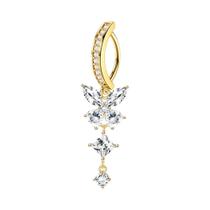 Piercing De Umbigo Feminino Com Pingente De Borboleta E Zircônia, Joia Corporal Para Festa 2025 Piercing De Umbigo Feminino Com Pingente De Borboleta E Zircônia, Joia Corporal Para Festa 2025