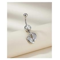 Piercing de umbigo pezinhos filhos gestante modelo mamãe