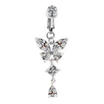Piercing de Umbigo Pressão com Pedra Strass Decorativa Piercing de Umbigo Pressão com Pedra Strass Decorativa