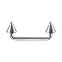 Piercing Dermal De Titânio 14G Com Dupla Esfera, Cone Com Rosca Interna, Micro Joia