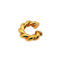 Piercing design torcido banhado em ouro 18k