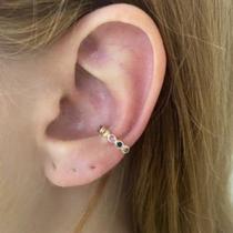 Piercing Dourado Fake Zirconia Colors Folheado A Ouro