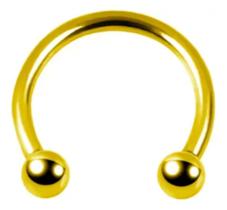 Piercing Dourado Ferradura Aço Cirurgico Helix Tragus Daith