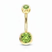 Piercing Dourado Zircônia Semijoia Antialérgica Piercing Umbigo