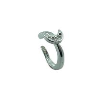 Piercing em Prata 925 Lua Fake com Zircônia Branca - Joia Elegante Piercing em Prata 925 Lua Fake com Zircônia Branca - Joia Elegante
