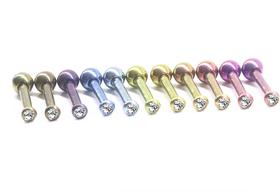 Piercing em Titânio Anodizados com Micro Ponto de Luz de 2mm