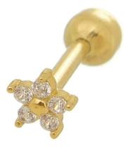 Piercing Estrela Zircônia Ouro 18k 750 Piercing Estrela Zircônia Ouro 18k 750