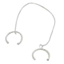 Piercing fake 2 em 1 interligado prata 925 - 256