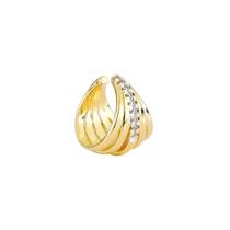 Piercing Fake Banhado a Ouro 18k com Elegantes Zircônias