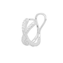 Piercing Fake Cartilagem Orelha Cravejado Banhado Prata 925