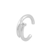 Piercing Fake Cartilagem Orelha Prego Liso Banhado Prata 925 Piercing Fake Cartilagem Orelha Prego Liso Banhado Prata 925