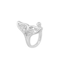 Piercing Fake Cartilagem Sereia Cravejado Banhado Prata 925 Piercing Fake Cartilagem Sereia Cravejado Banhado Prata 925