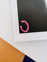 Piercing fake de orelha oval Rosa e Dourado Folheado