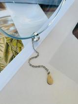 Piercing fake de pressão com corrente folheado ouro e prata Piercing fake de pressão com corrente folheado ouro e prata