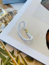 Piercing fake de pressão modelo pérola folheado a ouro