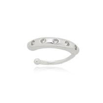 Piercing Fake Liso com Pedrinhas de Prata 925 Piercing Fake Liso com Pedrinhas de Prata 925