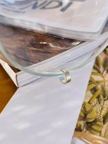 Piercing fake liso Rosa e Prata piercing de pressão