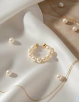 Piercing fake perola folheado a ouro 18k Piercing fake perola folheado a ouro 18k