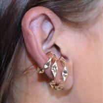 Piercing Fake Trio Martelado Ouro Light