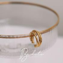 Piercing fake triplo basic dourado