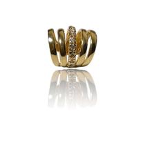 Piercing Fake Vazado com Zircônia Dourado - Semijoia Hipoalergênica Piercing Fake Vazado com Zircônia Dourado - Semijoia Hipoalergênica