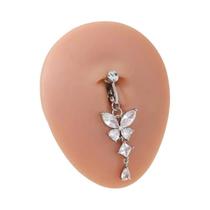 Piercing Falso De Umbigo Em Forma De Borboleta Com Clipe De Cobre E Zircônia, Joia Corporal Moderna Piercing Falso De Umbigo Em Forma De Borboleta Com Clipe De Cobre E Zircônia, Joia Corporal Moderna