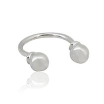 Piercing Ferradura 2x Bolinha Prata 925 Septo Helix Daith Piercing Ferradura 2x Bolinha Prata 925 Septo Helix Daith