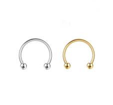 Piercing Ferradura Básica Titânio G23 Ouro PVD CorDouradoTamanho6mm P