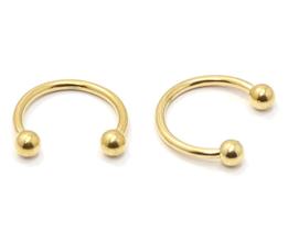 Piercing Ferradura Dourado em Titânio 1.2mm