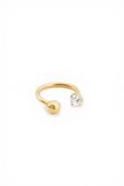 Piercing Ferradura Zircônia Ouro 18k - 0.47