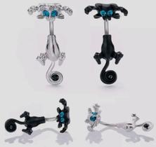 Piercing Gatinho Encantado Olhos Azuis