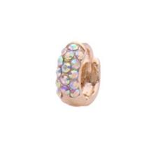 Piercing Hélix Argolinha Clicker Cartilagem Orelha 6mm Gold Strass Boreal Furta Cor