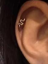 Piercing Hélix Cobrinha Aço Pvd Gold Cartilagem Orelha Piercing Hélix Cobrinha Aço Pvd Gold Cartilagem Orelha