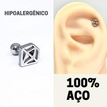 Piercing hélix diamante - 100% aço (onp1061o)