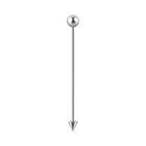 Piercing Industrial de Barra Longa com Design de Dragão - Aço Inoxidável