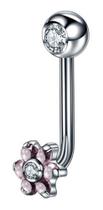 Piercing Íntimo Genital Christina Flor Pedra Zircônia