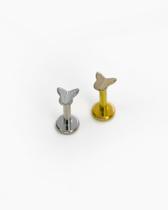 Piercing Labret com Mini Borboleta em Titânio - Joia Minimalista