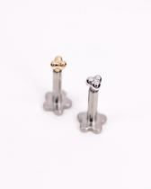Piercing Labret com Mini Trinity Ball - Ouro 14k - Joia Delicada para Diversas Perfurações