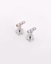 Piercing Labret Lilium - Ouro 14k com Zircônias
