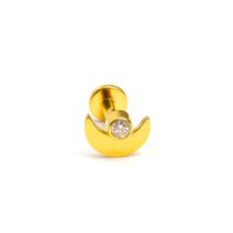Piercing Labret Lua em Titânio com Zircônia Rosca Interna Piercing Labret Lua em Titânio com Zircônia Rosca Interna