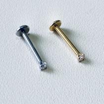 Piercing Labret Pedra com Rosca Interna