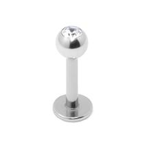 Piercing Labret Ponto de Luz Titânio com Pedra Piercing Labret Ponto de Luz Titânio com Pedra